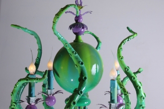 Green Purple Chandelier Green Purple Chandelier